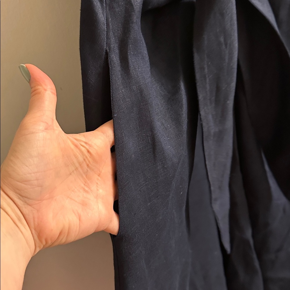 Ralph Lauren Black Label Black Knot-Front Shirt Dress - Picture 7 of 9
